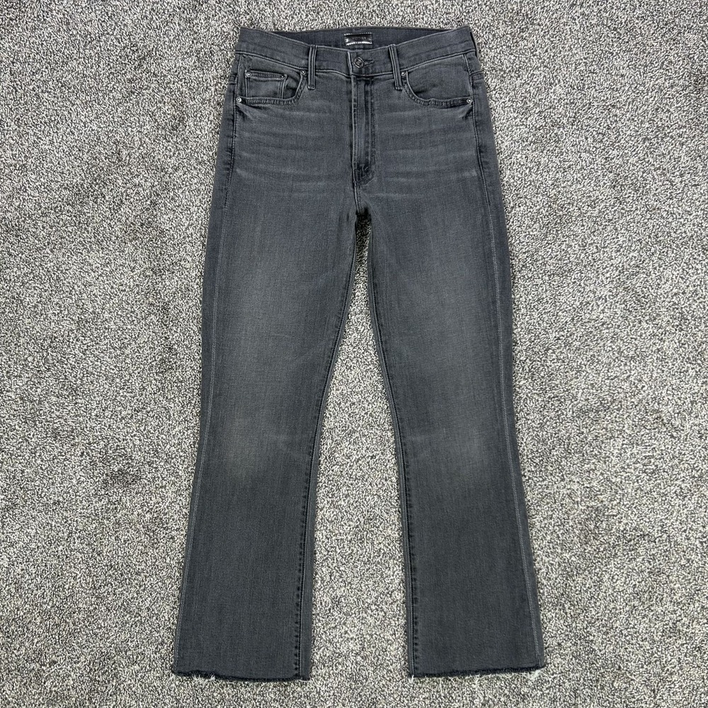Mother The Insider Crop Fray To The Moon And Back Grey Denim‎ Jeans Womens 26